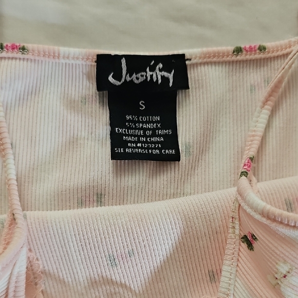 Justify Light Pink Camisole with Cherry Pattern - Picture 2 of 4